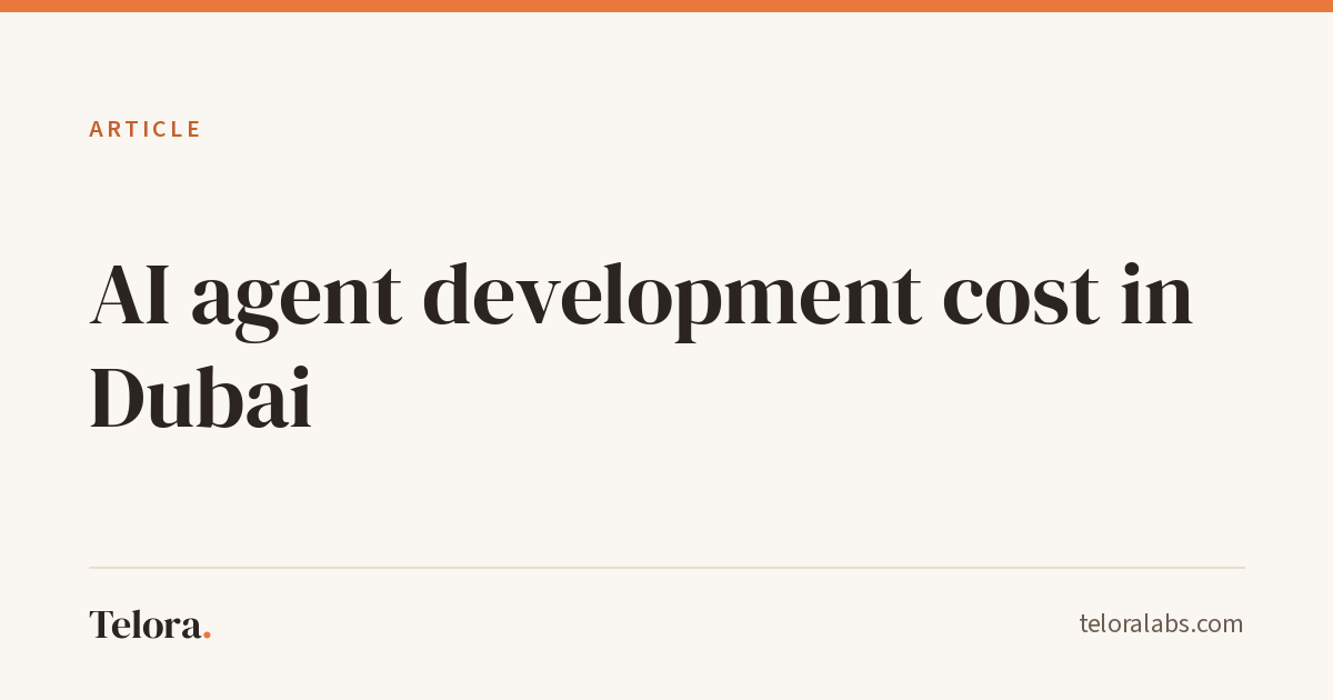 AI agent development cost in Dubai